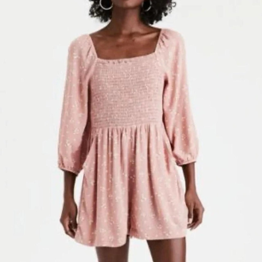 NWT AE Floral Smocked  Romper